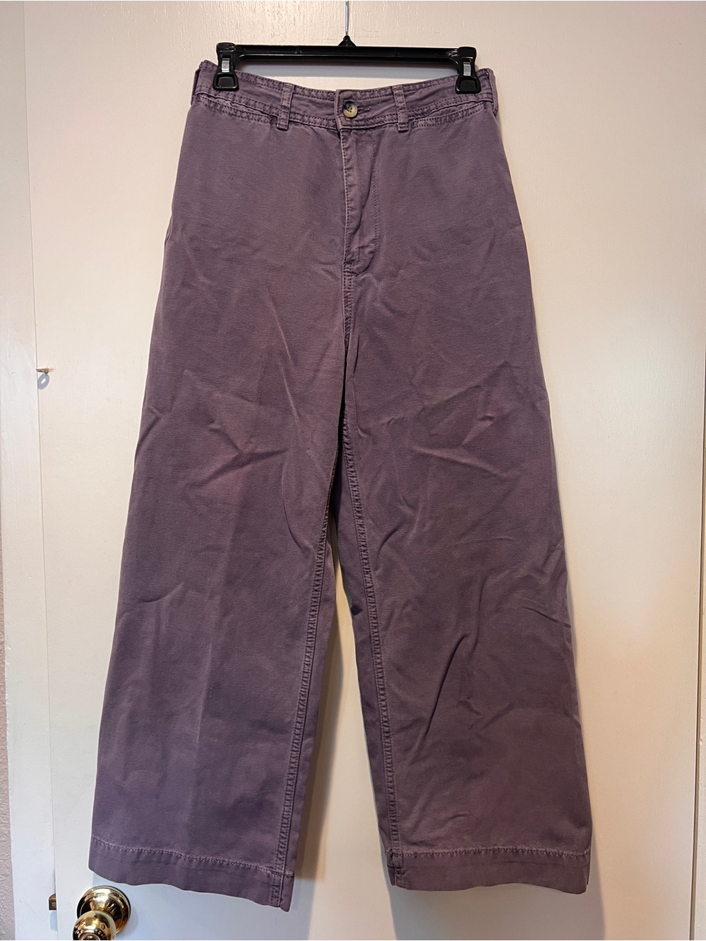 Free People We the Free Purple Denim Wide Leg Crop Pants